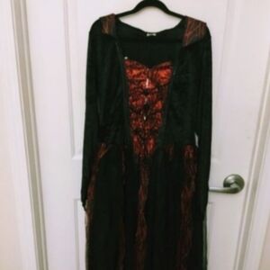 Spirit Store  Hallo. Custome Vamp. Qun .Of The Undwld W/Bltd Waist & Choker Sz L